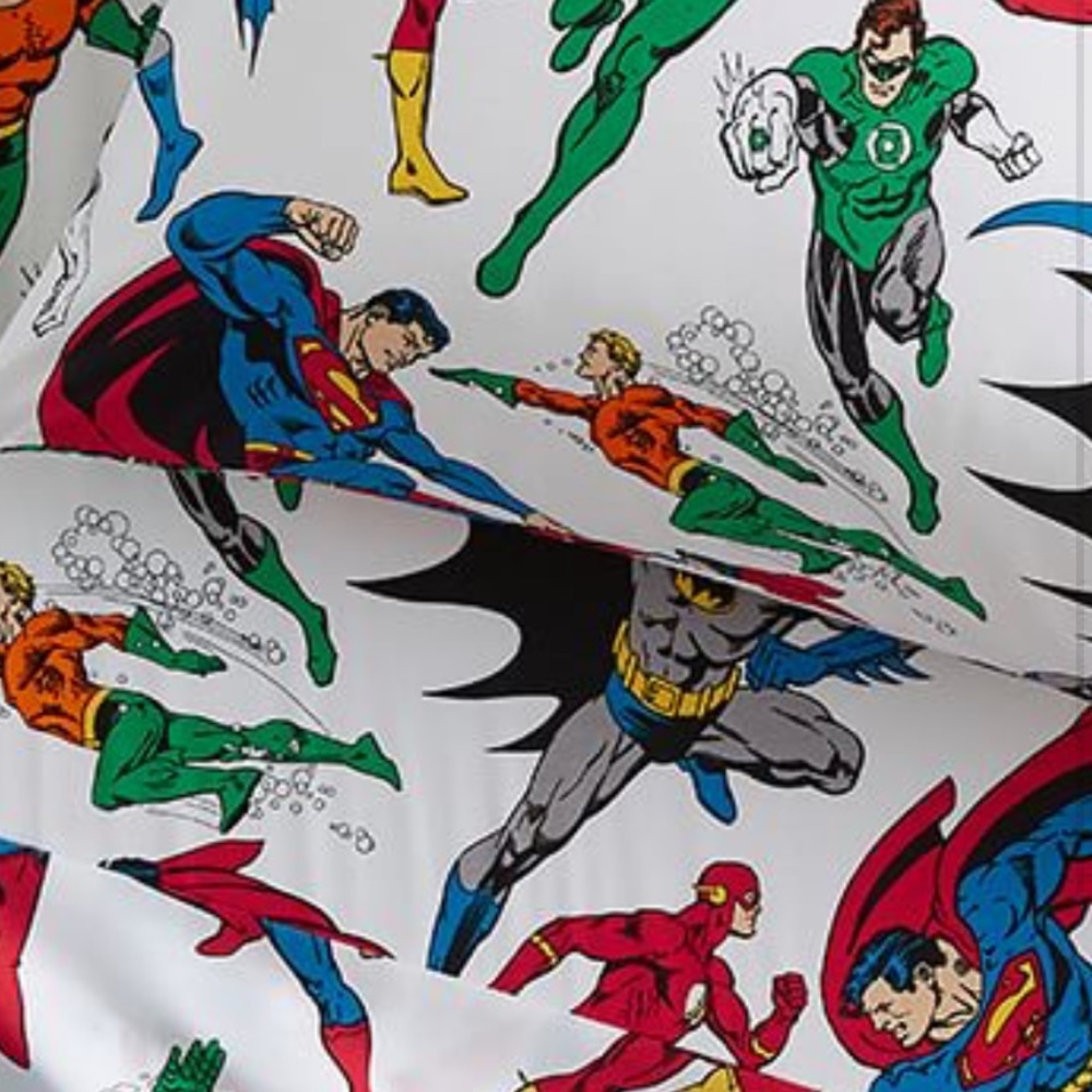 Pottery barn kids Justice League twin sheet set